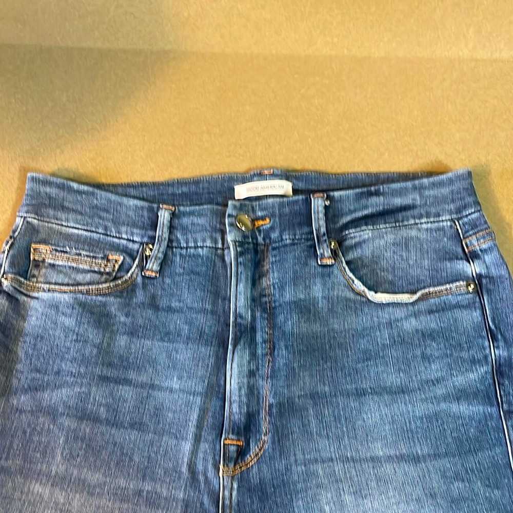 Good American super high rise ripped skinny jeans